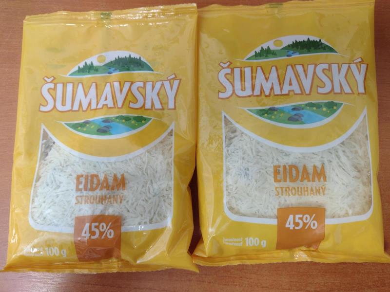 ŠUMAVSKÝ EIDAM, strouhaný, 45 %