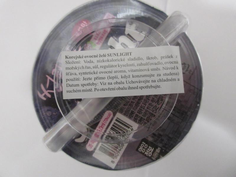 Korejské ovocné želé Sunlight fialové 180 ml