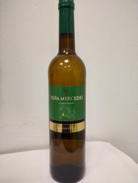 VIŇA MERCEDES, CHARDONNAY, 2023, bílé suché víno, alk. 11,50%obj., č.š L-30.09.24, vyrobeno ve Španělsku. 