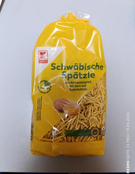 Schwäbische Spätzle (vaječné špecle, vaječné těstoviny sušené)