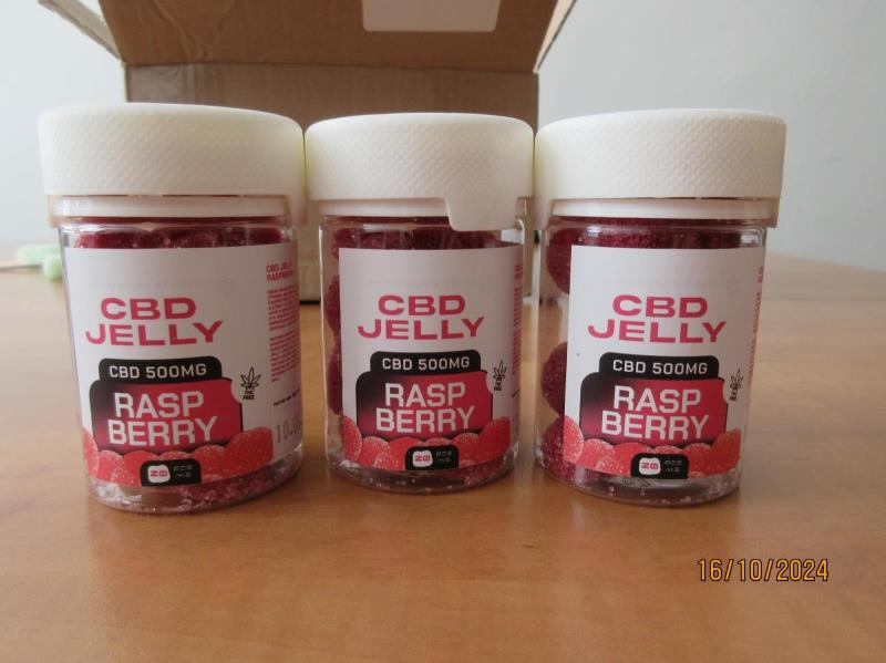 CBD JELLY RASPBERRY, CBD 500 MG